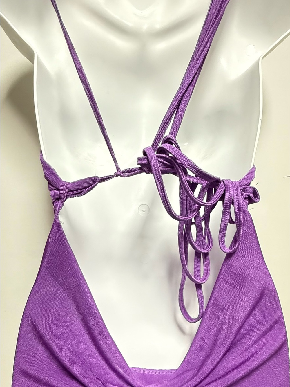 Purple Slip Maxi Dress with Spaghetti Straps - Picture 5 of 9